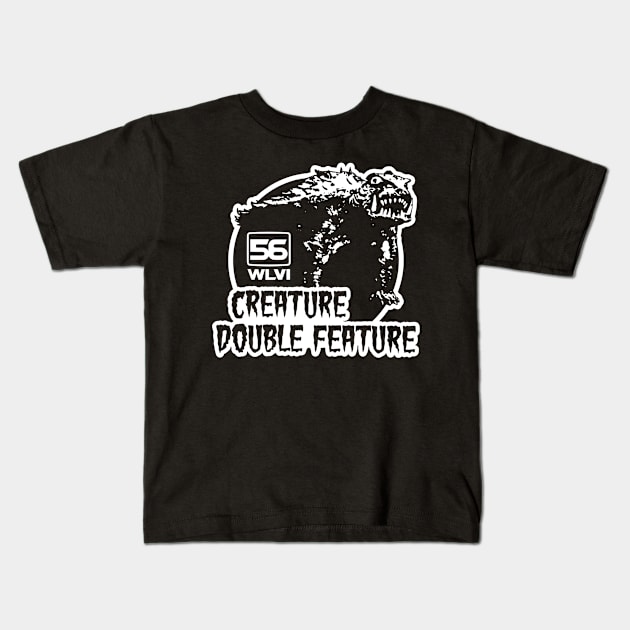 Creature Double Feature WLVI Boston Kids T-Shirt by Desert Owl Designs